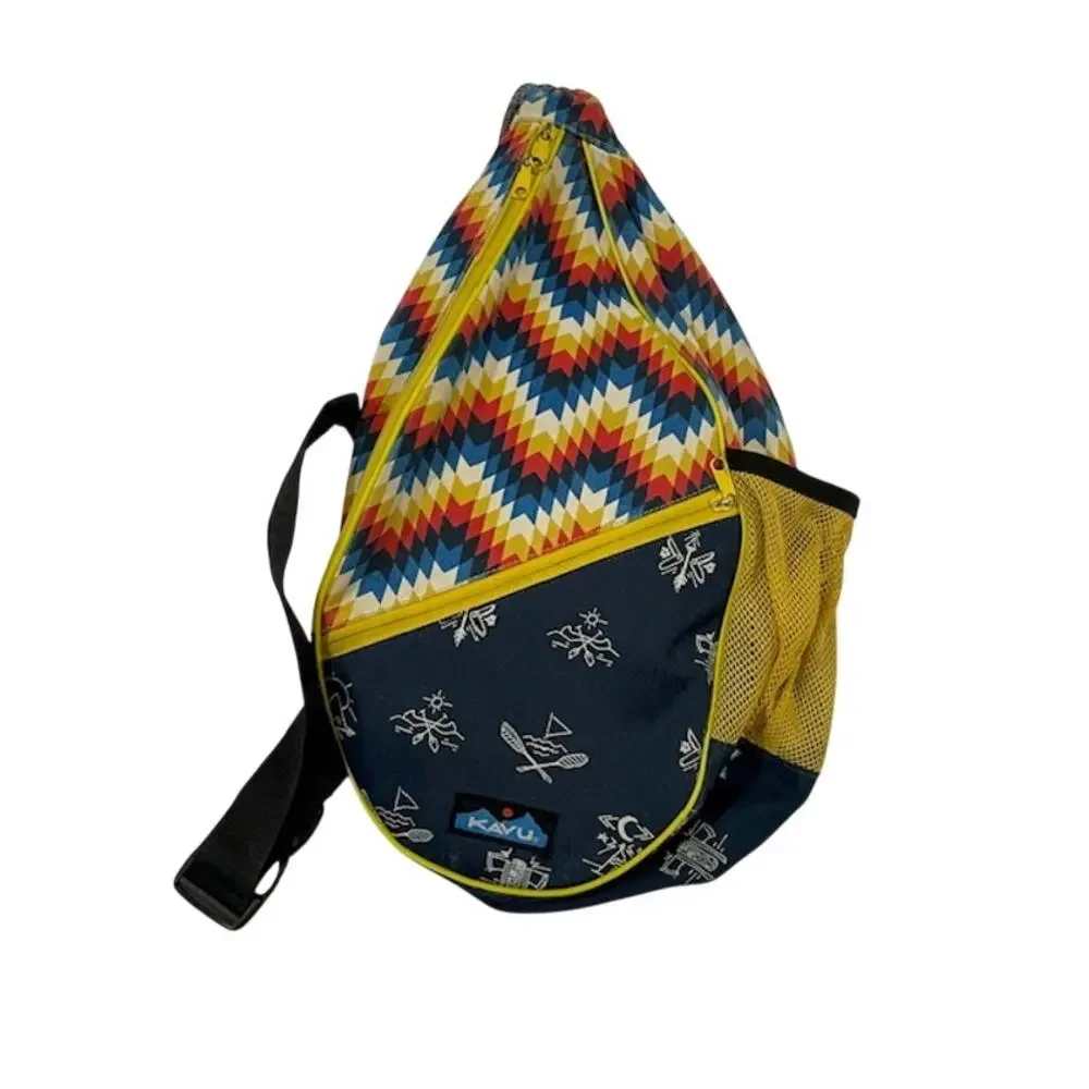 Kavu-Paxton Sling Pack W/Zig Zag Pattern & Graphic Print